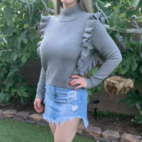 BEBE Turtleneck Sweater Top TUNIC BLOUSE, SIZE S/M - Picture 3 of 6